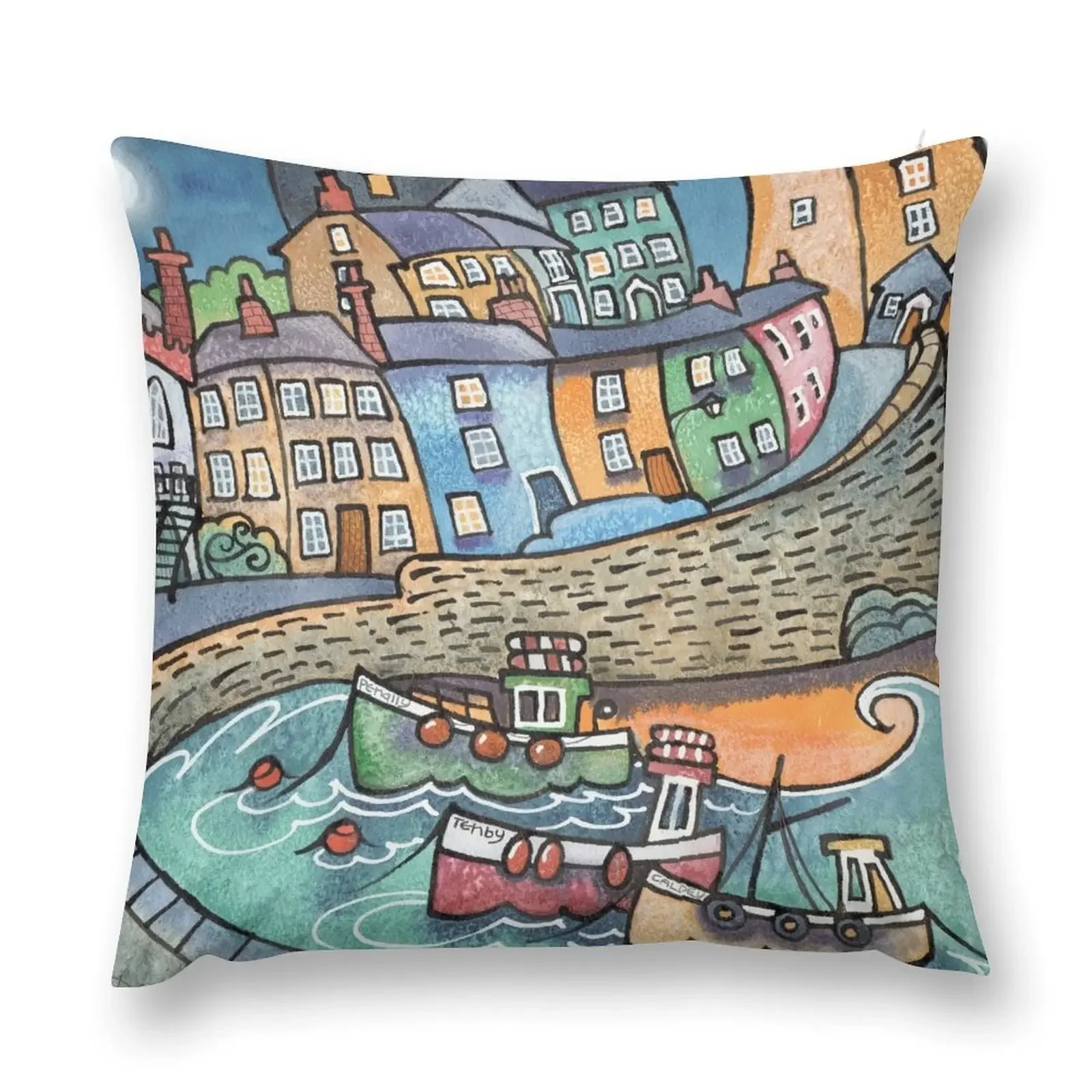 

Spring tide, Tenby 1. Throw Pillow ornamental pillows Christmas Cushion For Home pillow