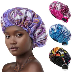 Double Layer Silky Satin Bonnet for Sleeping Cap Adjustable Sleep Bonnet Used To Hair Care Headwrap Hat Hair Wrap Accessories