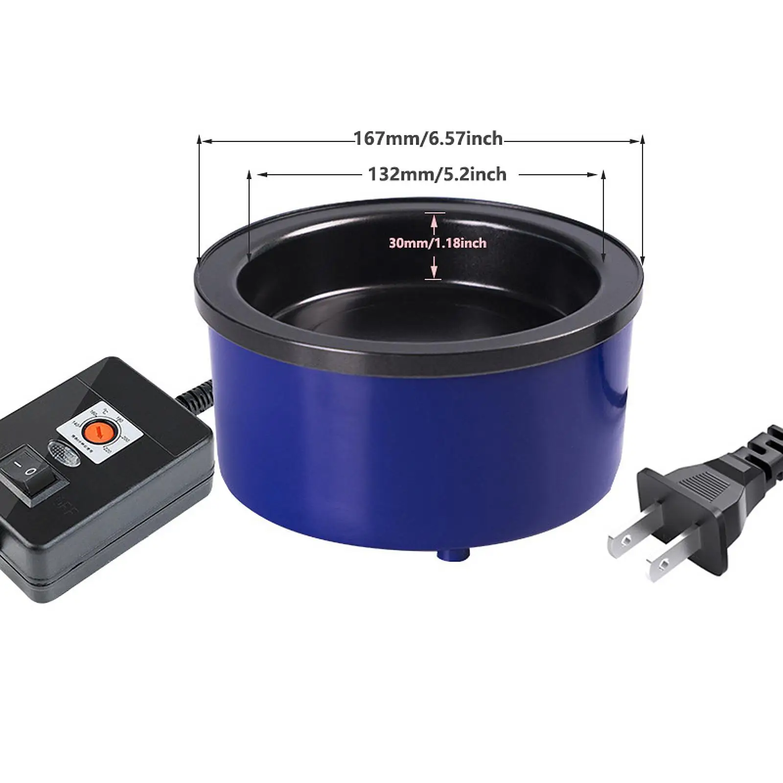 Hot Melt Glue Pot Sturdy Portable 200W Electric Adjustable Temperature Hot Glue Pot for Crafting Silk Floral Projects Dolls