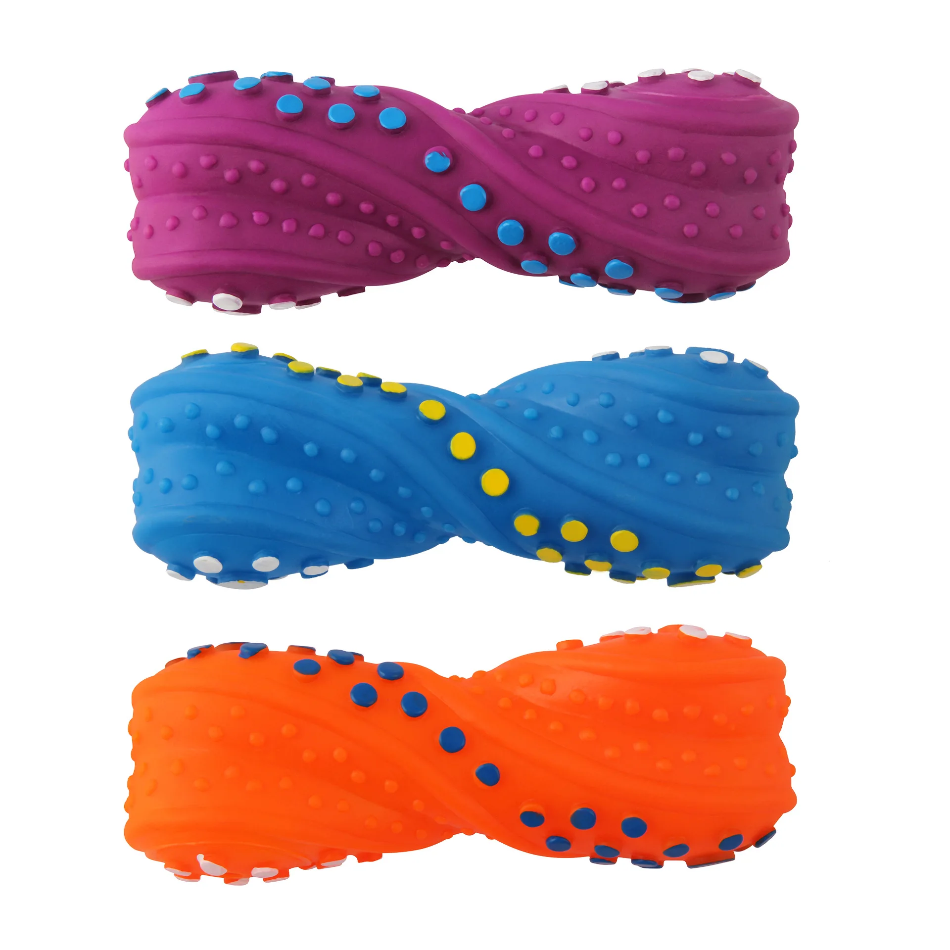 Teeth Cleaning Dog Chew Bone - Pet Squeaky Dog Toy Flat Bone