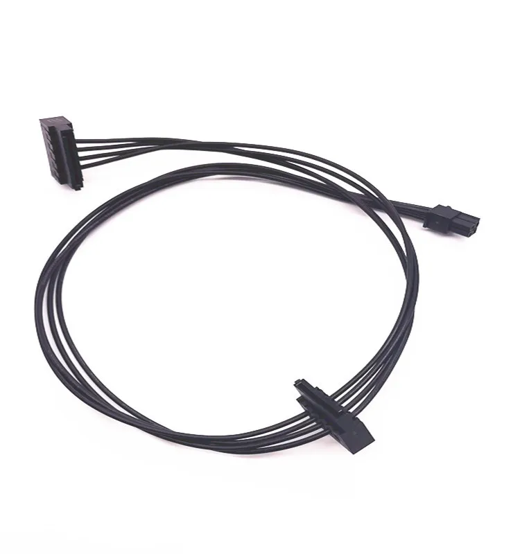 1pcs Mini 6 Pin to 2 SATA 15PIn Power Supply Cable for Dell Vostro 3070 3670