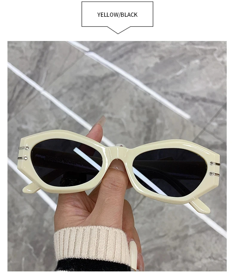 Cateye Vintage Sonnenbrille Für Frauen Retro Mode Cat Eye Sonnenbrille Anti-Uv Reise Angeln Brillen Oculos De Sol UV400 – Detail 12