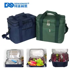 DENUONISS 18L Large Oxford Thermal Insulation Package Picnic Portable Container Bags Plant Package Food Insulated Bag Cooler Bag