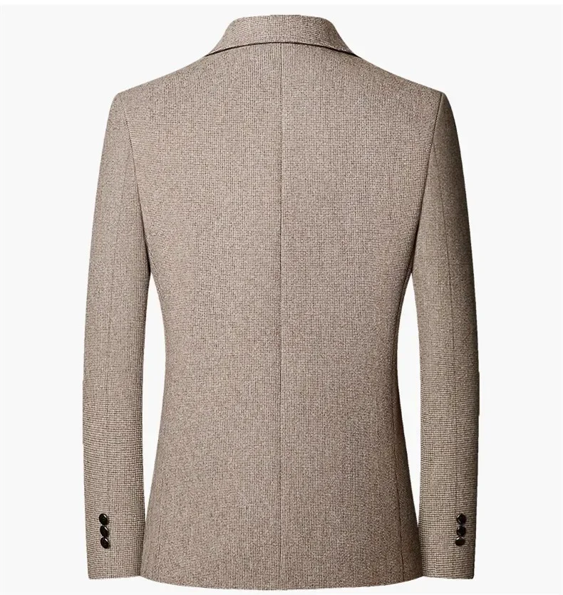 Blazer Autumn and Winter New Fashionable Middle-aged Business Casual Solid-color Wedding Host Men Outdoor Performance Blazer