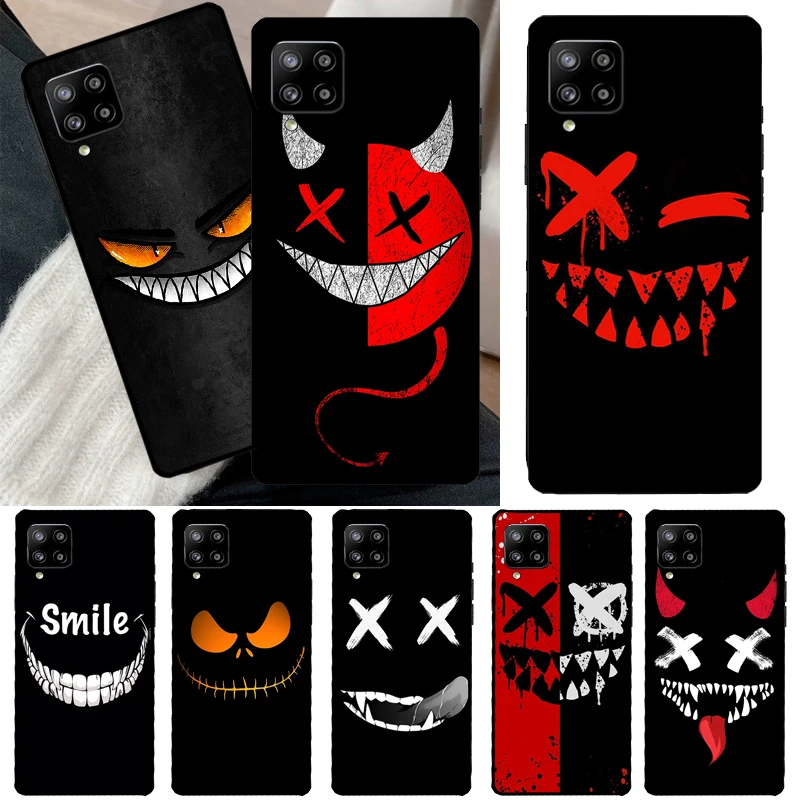 Scary Smile Skeleton Devil Cover For Samsung Galaxy A54 A34 A14 A13 A52S A12 A22 A32 A52 A72 A71 A51 A33 A53 Case