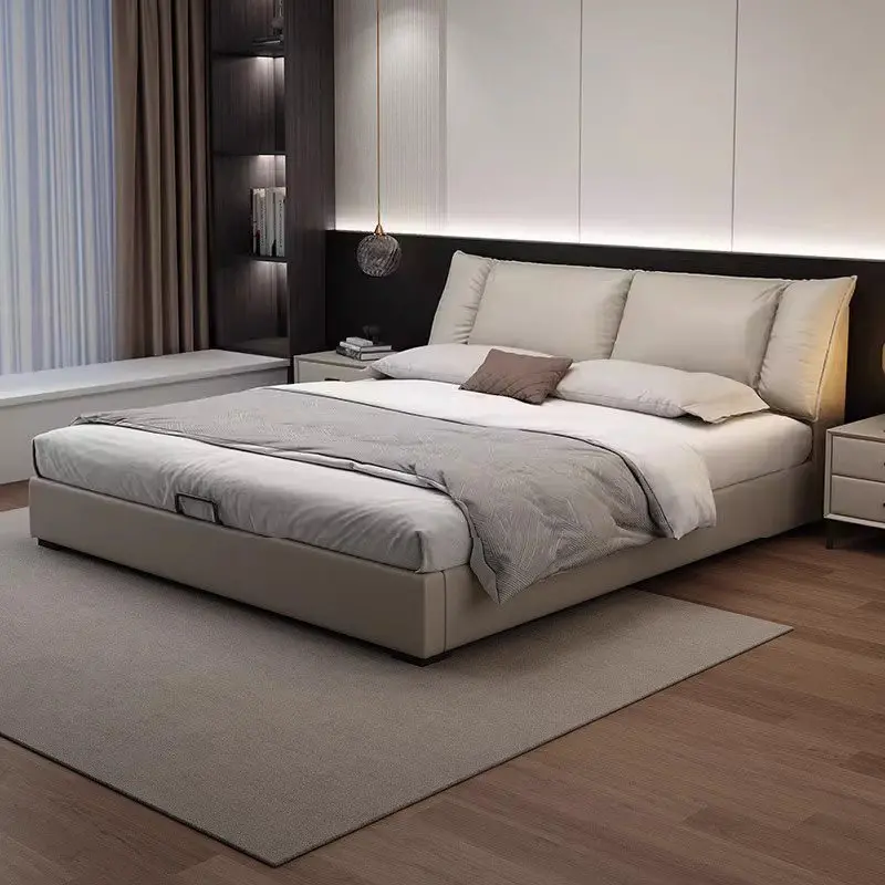 

Design Simple Bed European Bedroom Double Children Modern Headboards Bed Luxury Sleeping Letto Matrimoniale Trendy Furniture