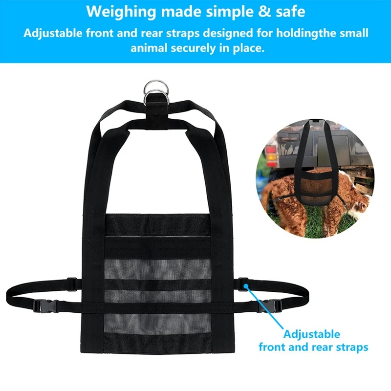 1PC Black Nylon Weighing Bag Lamb Calf Pig Baby Weigher Small Animal Weighing Machine