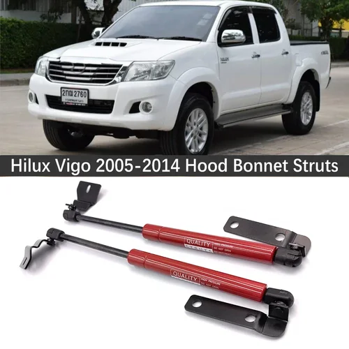 2 soportes de elevación de capó con puntales de gas para Toyota Hilux Vigo SR5 2005-2014