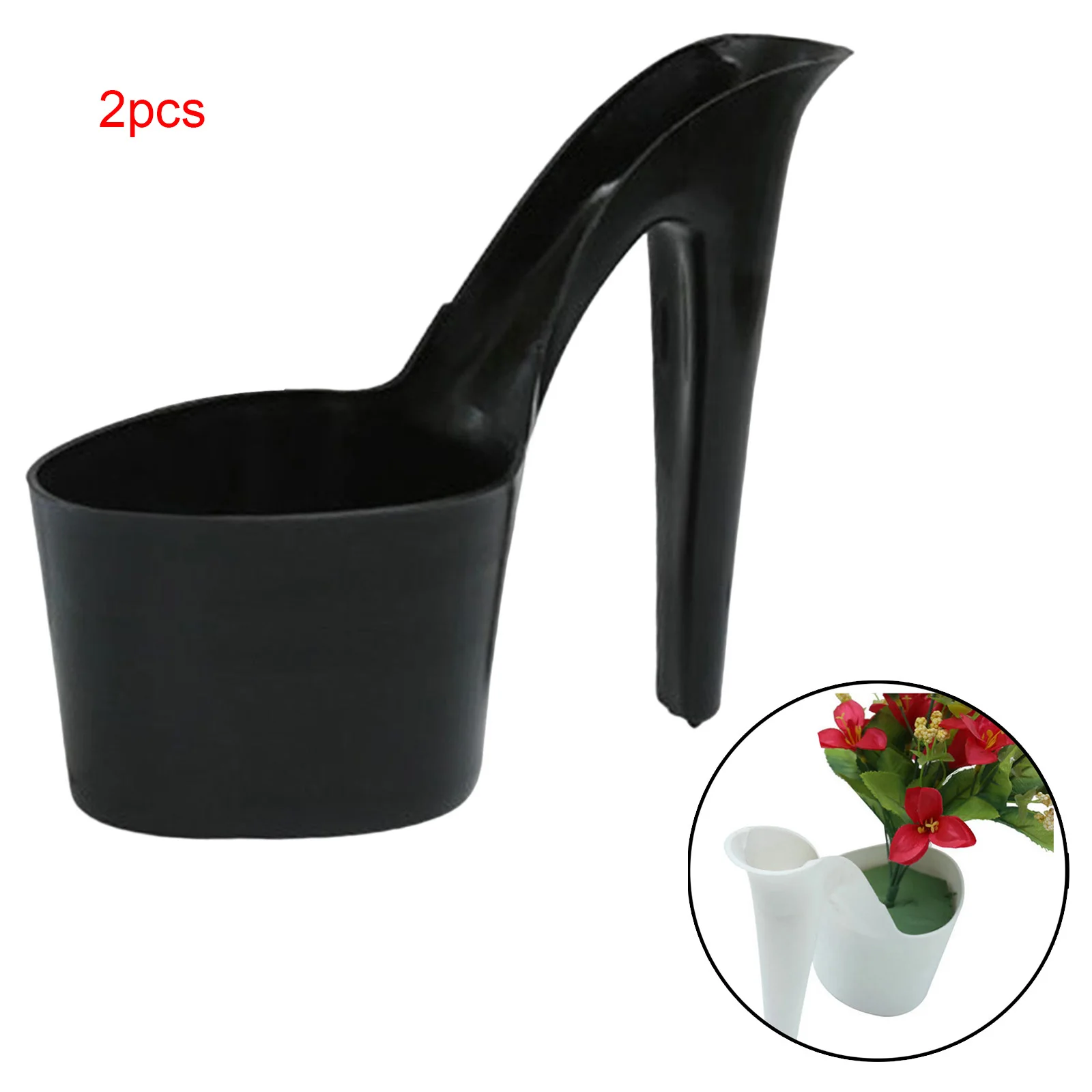 Desktop High Heel Plastic High-Heeled Flower Pots Floor-Standing Pattern Gardening Flower Pots Succulent Planter Container