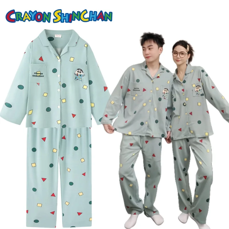 

New Crayon Boy Shin C-Chan Pajamas HD Print Cartoon Crayon Boy Shin C-Chan Cotton Homewear Holiday Gift Breathable and Loose