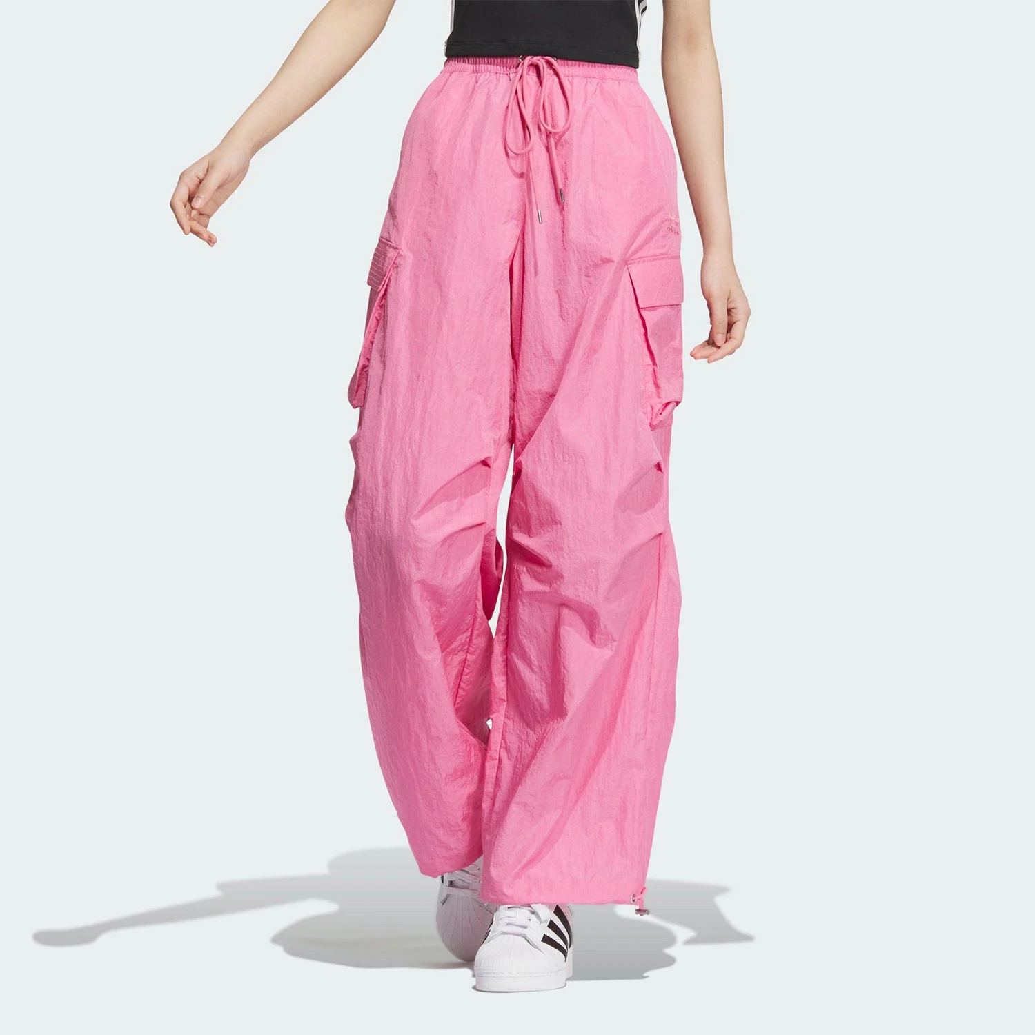 Adidas genuine Original Three Stripes Women's Loose Breathable Cargo Pants JD1126