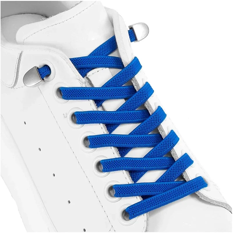 

Unisex Metal Lock No-Tie Shoe Laces Elastic Flat Shoelaces Multi-Color Options for Sneakers Easy Slip-On Lazy Shoelace System