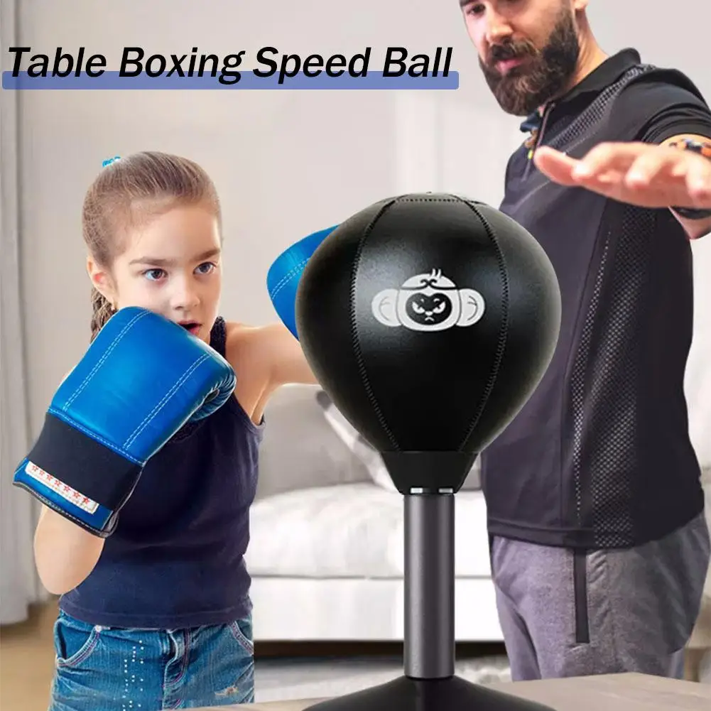 Bolsa de boxeo de escritorio con ventosa, herramienta de velocidad para niños, Bola de estrés, mesa de entrenamiento para adultos, Boxeo