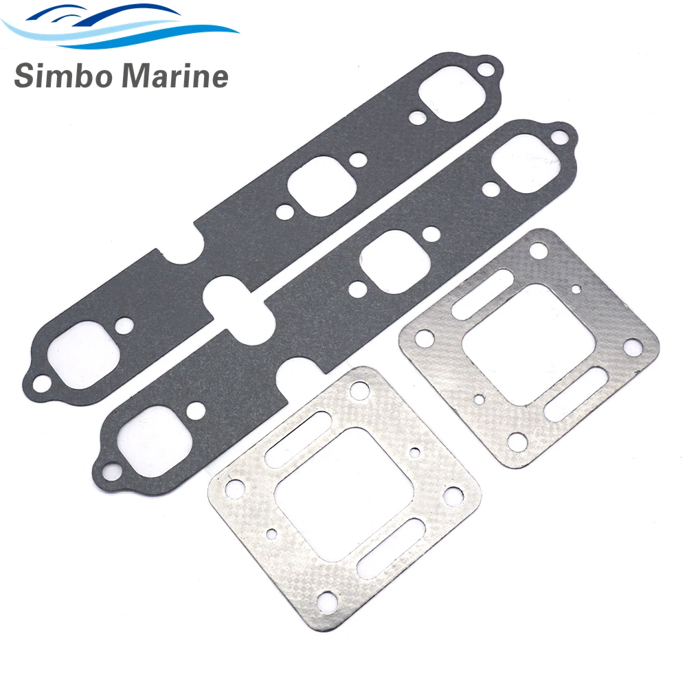 Exhaust Manifold Gasket Kit for MerCruiser 4.3L V6 27-99757 27-860233 27-863724B 27-8M0215011 27-863724