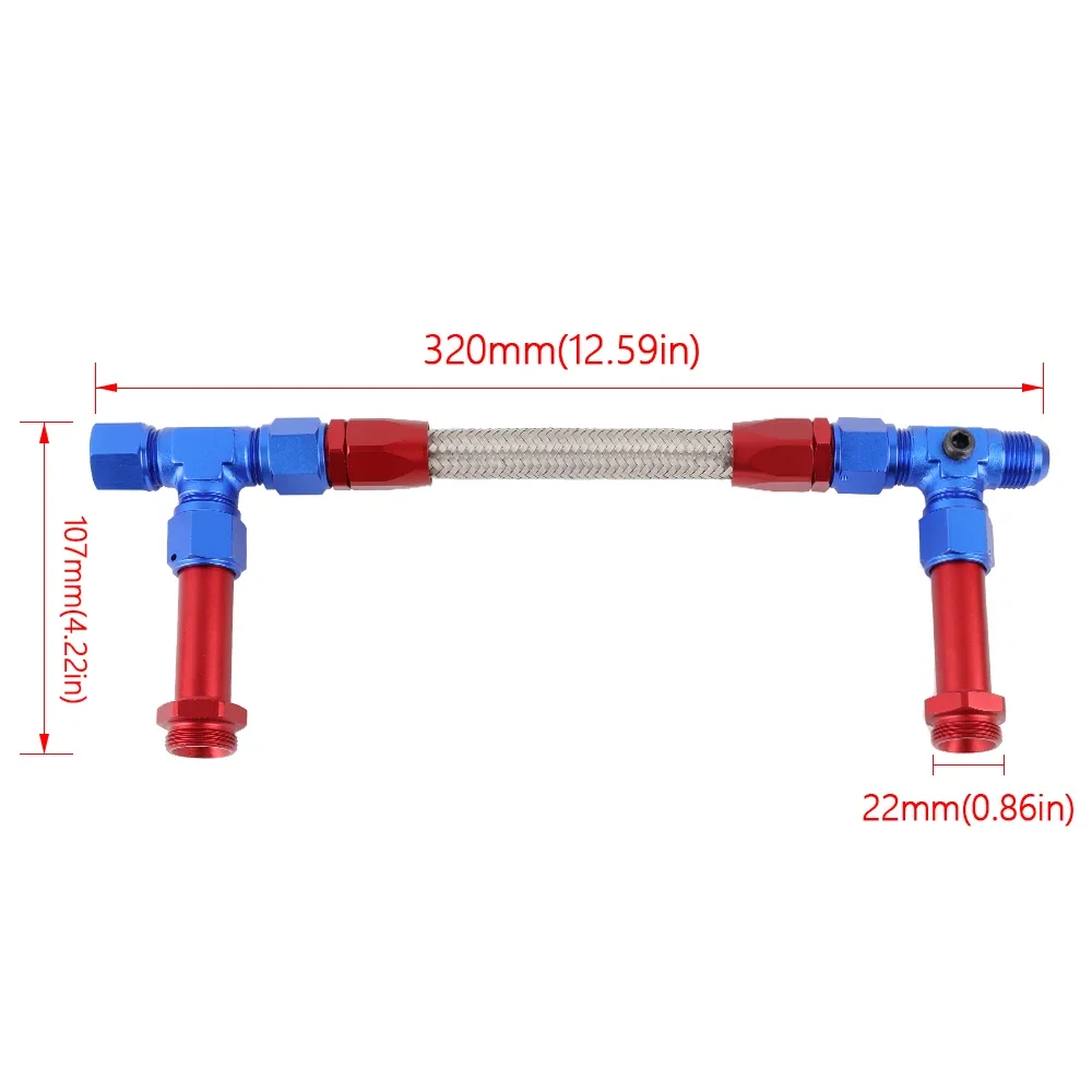 car accessory AN8  Dual Feed Fuel Line Kit For Holley 4150 Carburetor Dual Feed Carb Fuel Line Stainless Steel Braided Hose