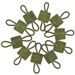 10pcs Tactical Gear Holder Clip Molle Webbing Retainer Elastic Binding Ribbon Buckle for Tactical Vests Backpacks Bags