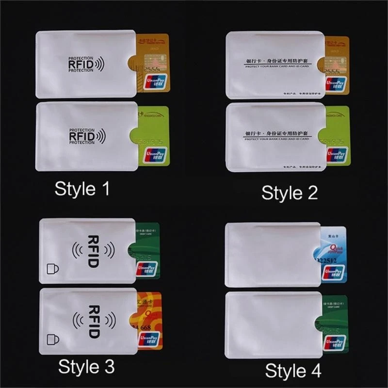 X7XC 5/10/20Pcs Credit Card Holder Card Protective Sleeve Organzier for Women Men Anti RFID Identity Theft Protector-