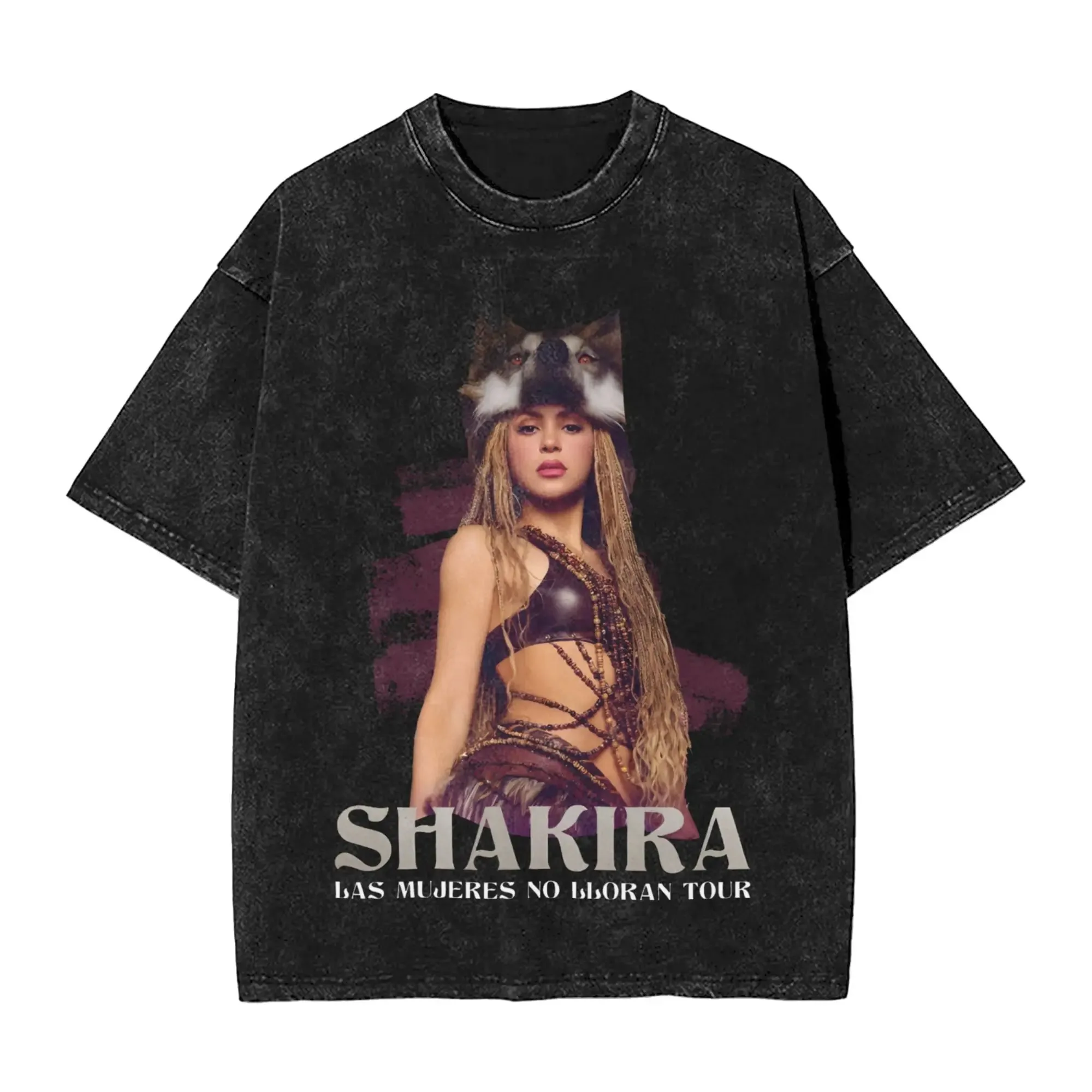 Hot Sale Shakira Las Mujeres Ya No Lloran World Tour 2026 Apparel Graphic Print T-Shirt Men Women Retro Washed Cotton Summer Tee