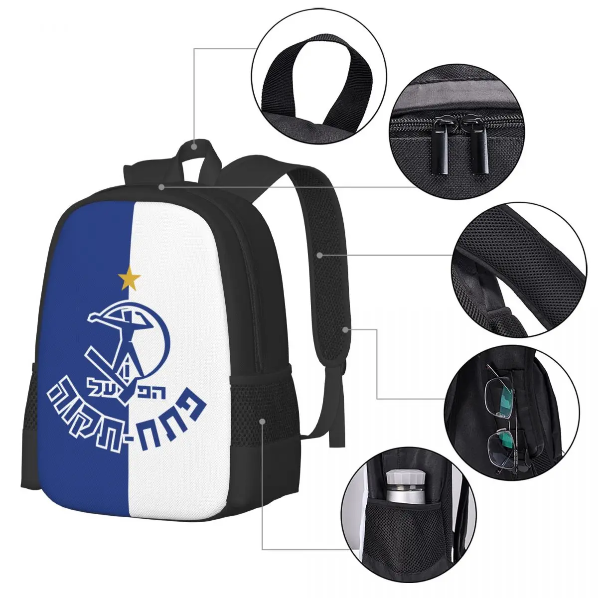 Mochila Laptop de Viagem para Homens e Mulheres, Bolsa para Computador Escolar, Hapeel Petah Tikva, Negócios, Faculdade, Presente