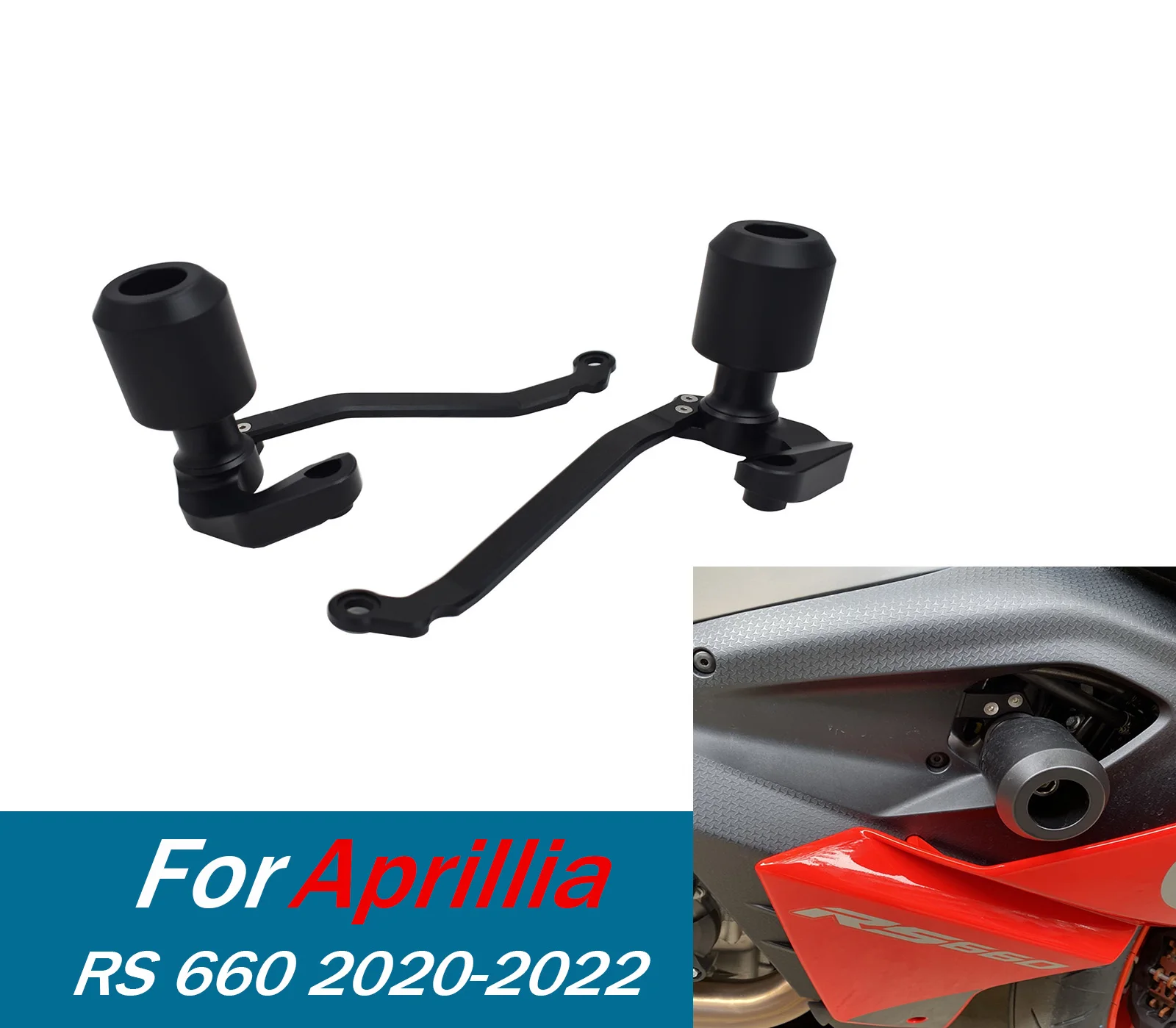 

Для APRILIA RS660 RS 660 2020-2022 ползунки рамы мотоцикла защитная защита обтекатель Crash Pad защита от падения слайдер рамы ﻿