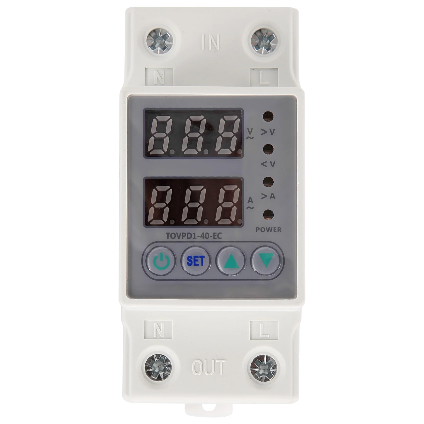 A75K Din Rail Dual Display Adjustable over Voltage Current and Under Voltage Protective Device Protector Relay 40A 220V 230V