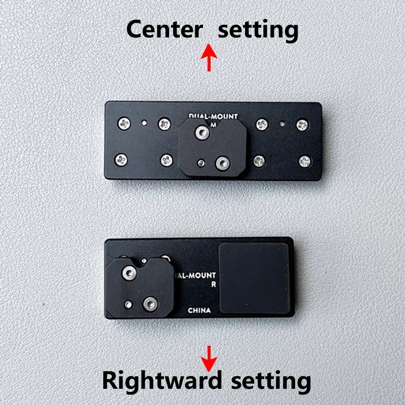 Center and Rightward Setting Double Cold Shoe Quick Mount for Film Camera Side-axis Camera 120 Lei ca Viewfinder and Light Meter