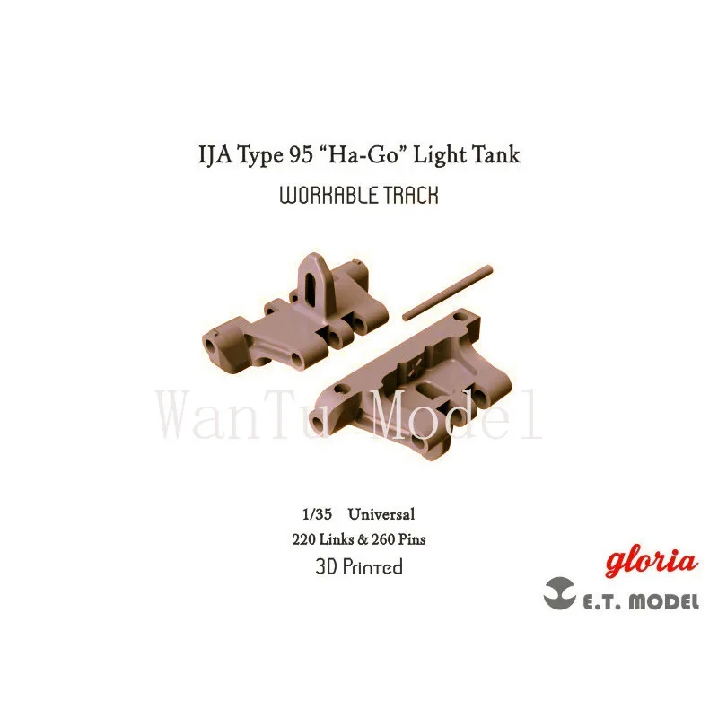 ETmodel 1:35  P35-015 IJA Type 95 “Ha-Go”Light Tank Workable Track (3D Printed)
