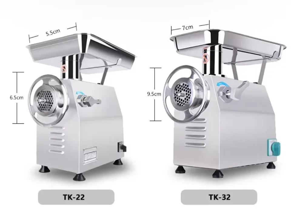 New Automatic Restaurant Electric Meat Mincers TK22 TK32 Chicken Grinder Plug Powered 1500w 750w Minced Meat Grinding Machine 1