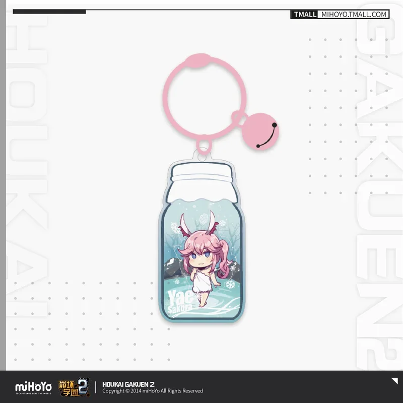 Anime Game Honkai Impact 2 Hot Spring Series Yae Sakura Theresa Kawaii Cosplay Cartoon Keychain Pendant Keyring Props Gift Bag