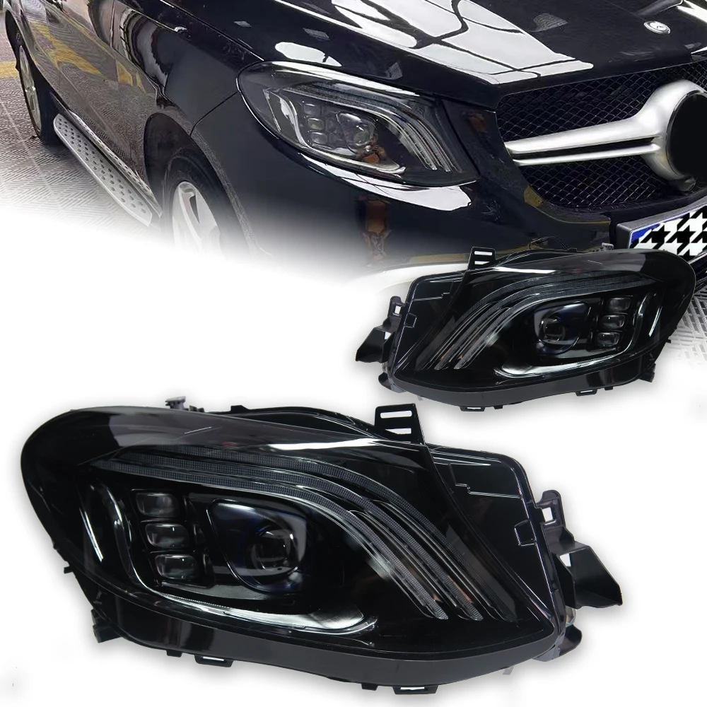 

Car Headlights for Benz W167 GLE LED Headlight Projector Lens 2016-2019 GLE350 GLE450 Head Lamp Front Drl Automotive Accessory