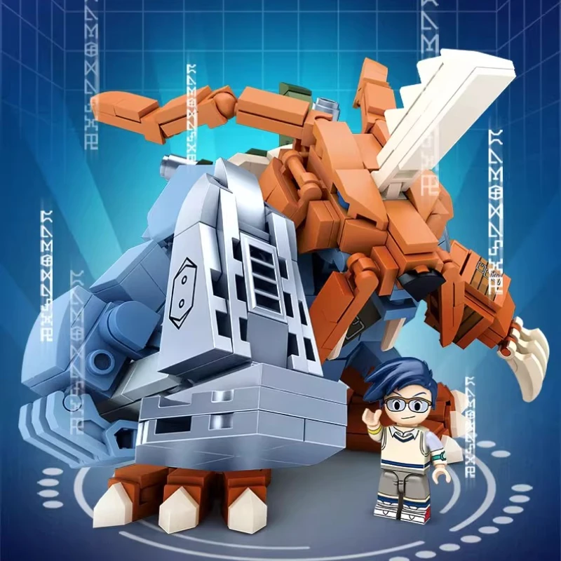 SEMBO Digimon Bouwstenen Yagami Kawaii Taichi Agumon Model Educatieve Assemblage Kinderspeelgoed Verjaardagscadeau Gabumon Figuur