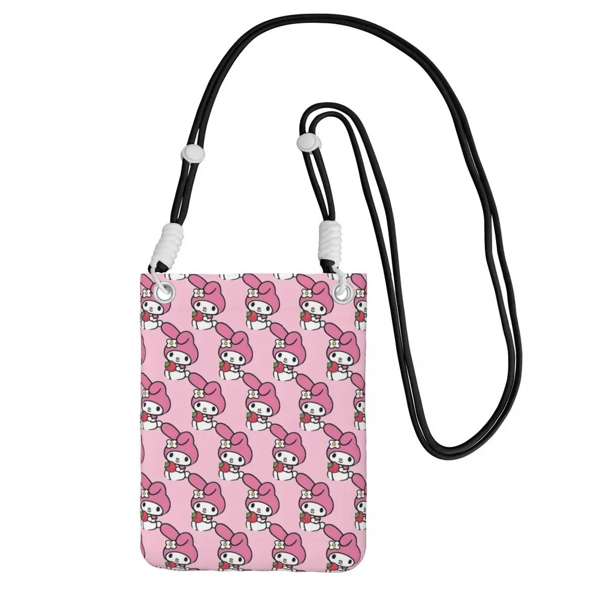 

Custom Melody Carry A Mobile Phone Bag Diagonally Men Women Pink Rabbit Shoulder Crossbody Bag Adjustable Length City Walk
