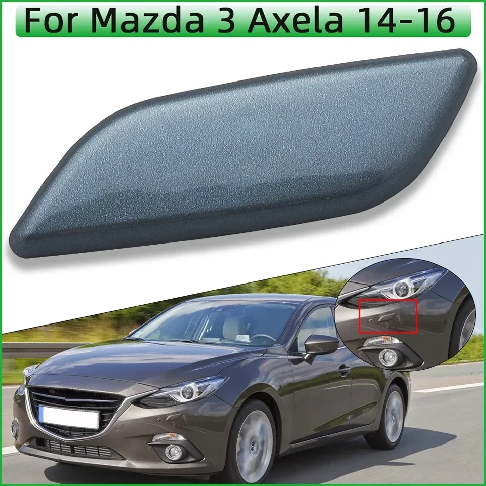 Car Front Bumper Headlight Washer Spray Nozzle Cover Cap For Mazda 3 Axela M3 2014 2015 2016 Headlamp Cleaner Jet Lid Garnish