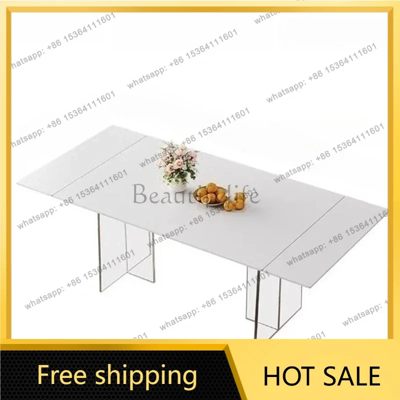 Extendable Adult Dining Table Nordic Aesthetics Romantic High Quality Designer Table Reception Lounge Mesas De Jantar Furniture