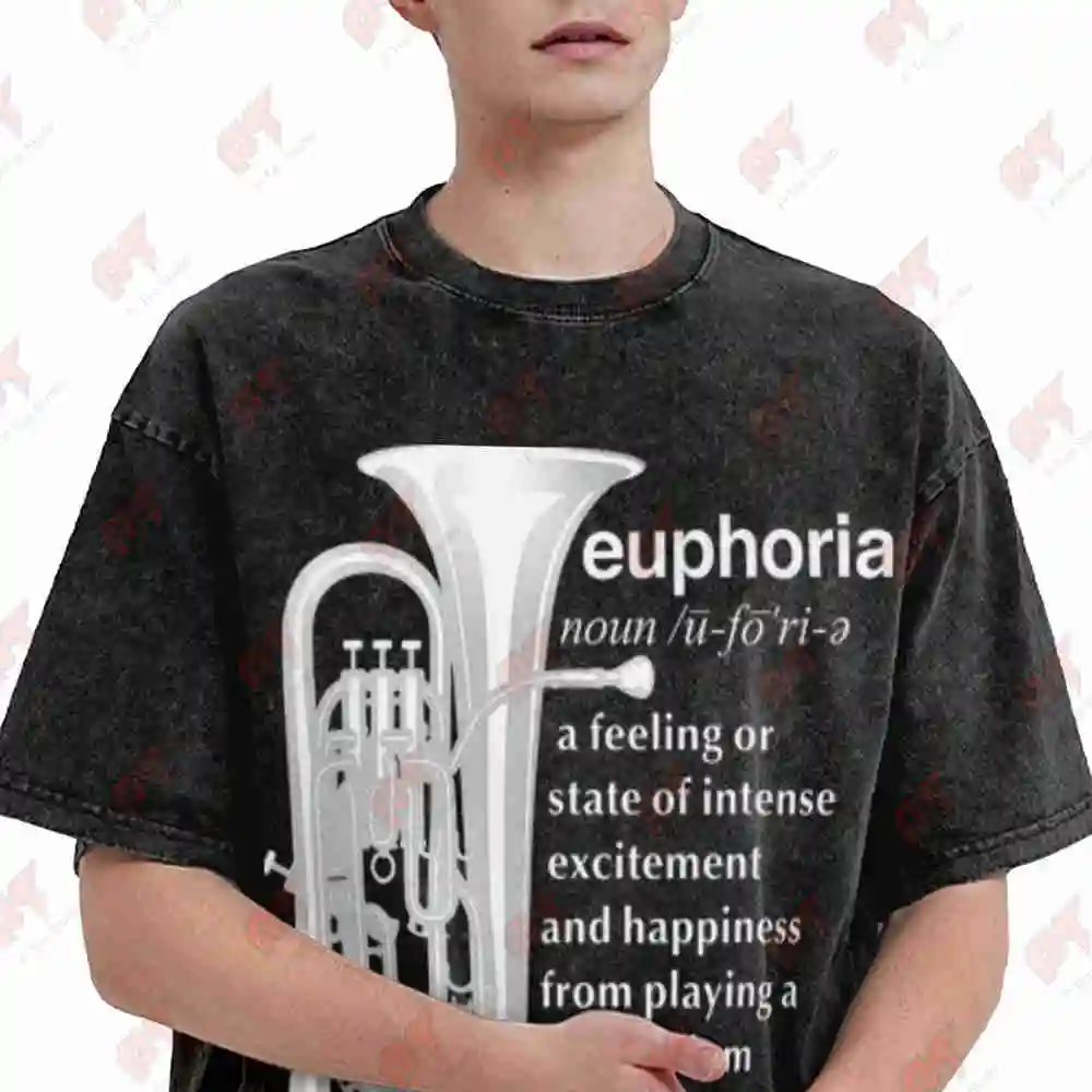 Euphonium Vintage Washed Tee Pure Cotton T-Shirt