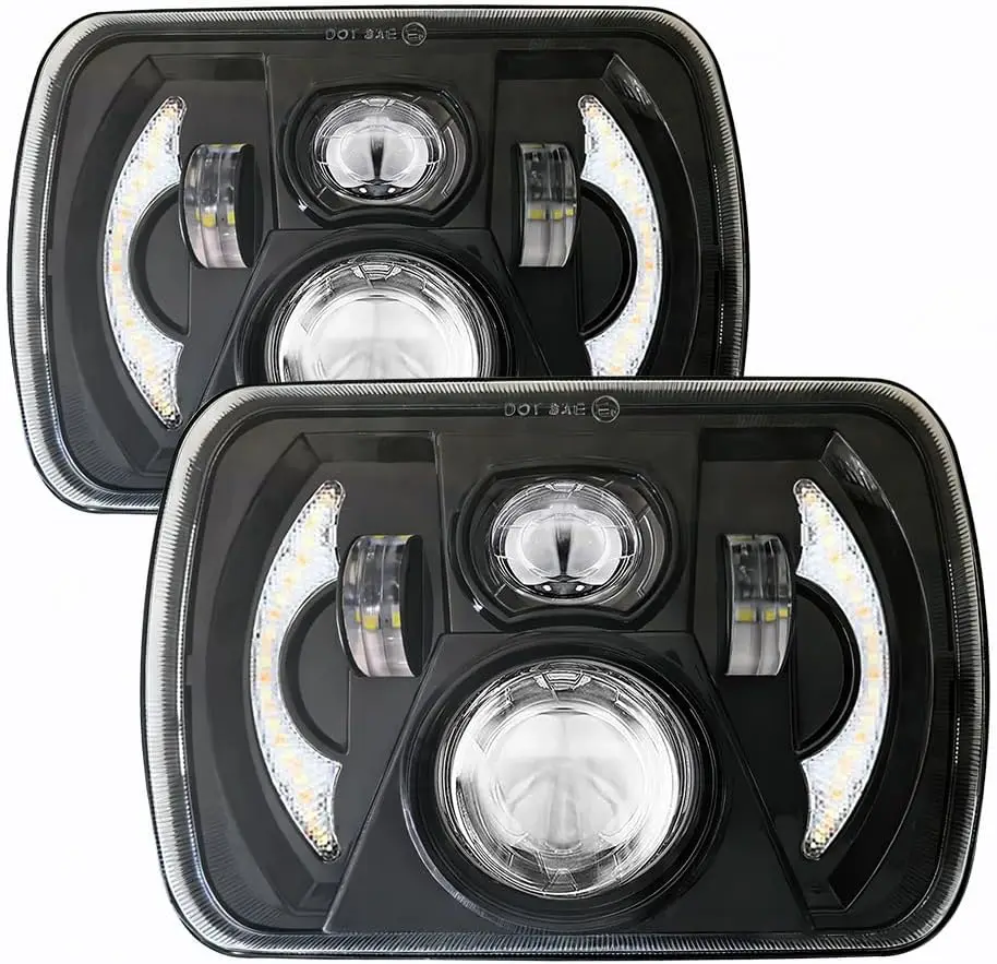 5x7 7x6 LED Headlights H6054 Compatible with Ford E150/E250/E350/E450, Chevy Astro Express 1500/2500/3500, GMC Savana, Jeep Cher