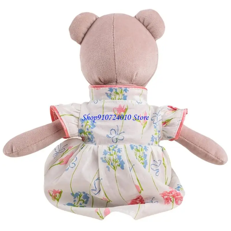 77HD gekleed beer pluche speelgoed zacht knuffel metgezel voor kinderen rustgevende bedtijd comfort