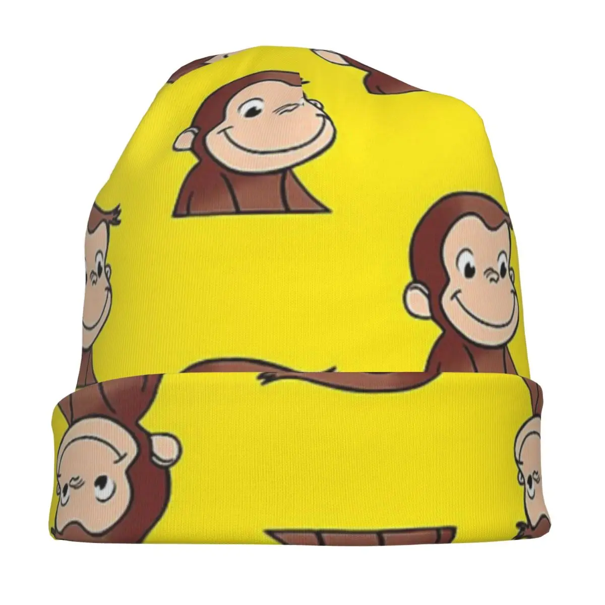 الغريبة جورج Skullies قبعة صغيرة دافئة الخريف الشتاء في الهواء الطلق قبعة محبوك قبعات بونيه للرجال النساء الكبار