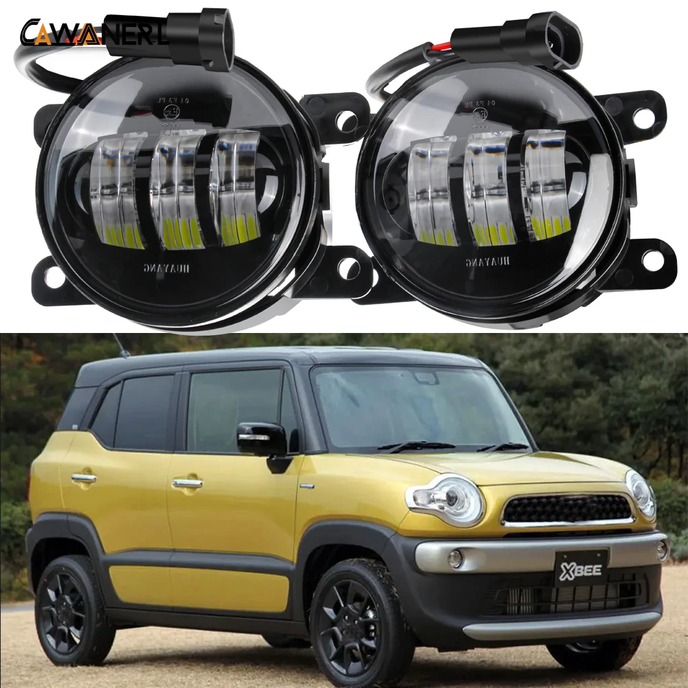 2 Pieces H11 Car Front Fog Light DRL 30W 6000LM LED Fog Lamp Assembly For Suzuki Xbee (MN71S) 2017 2018 2019 2020 2021 2022 2023