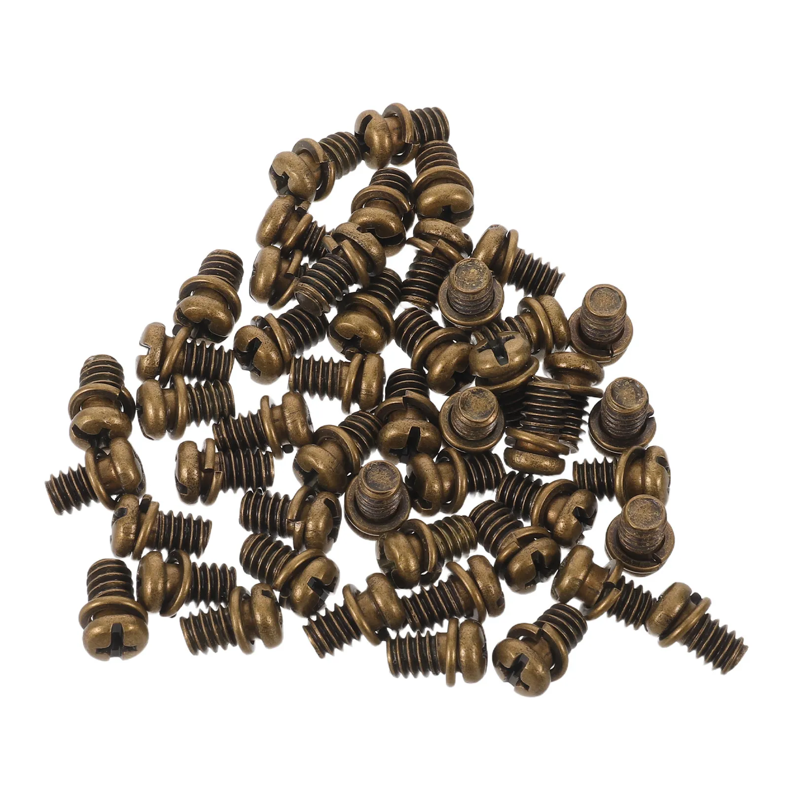 50Pcs Ceiling Fan Blade Screws 1 4-20x3 8 Carbon Steel Dark Brown Precise Mounting Replacement Hardware for Fan Repair Kit