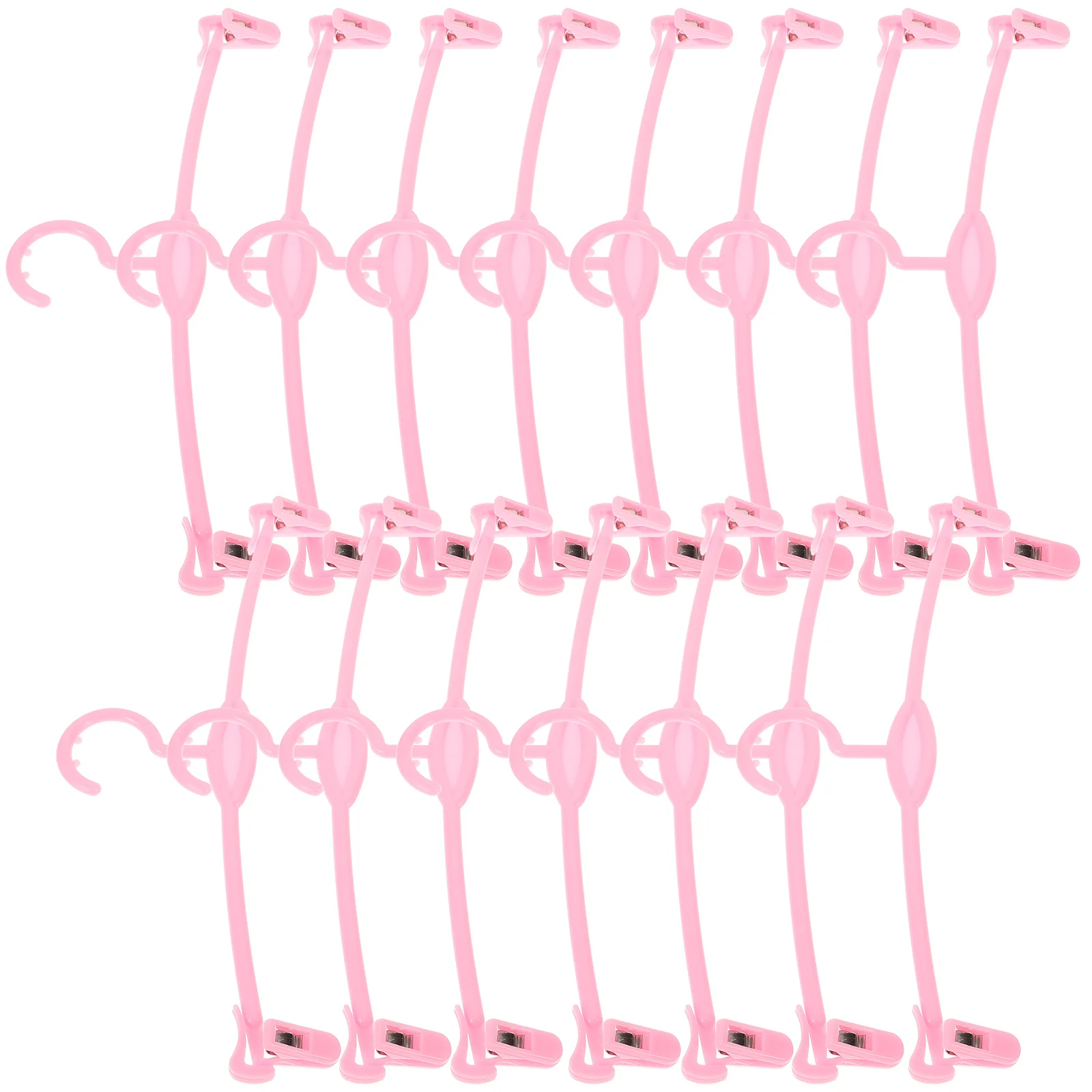 

15pcs Underwear Hanger Plastic Drying Rack for Bras Socks Towel Baby Clothes Pink Elegant Weather Resistant Non Slip Clips
