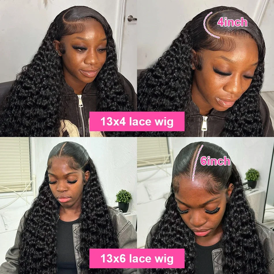 30 38 Inch Loose Deep Wave Lace Frontal Wig 13x6 Hd Curly Human Hair Lace Front Wigs 13x4 Water Wave Frontal Wig For Women