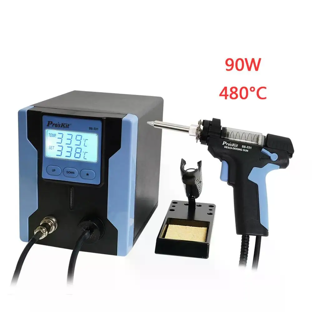 Pro'sKit SS-331H 90W antistatico LCD digitale elettrico pompa dissaldante a vuoto pistola a ventosa a saldare per la riparazione di circuiti stampati PCB