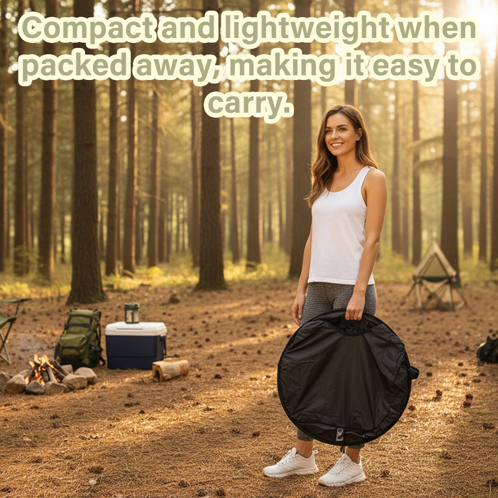 Portable Pop-Up Privacy Tent Outdoor Shower Tent Foldable with Storage Bag Easy Setup for Beach Camping Ideal for Outdoor Use image 6
