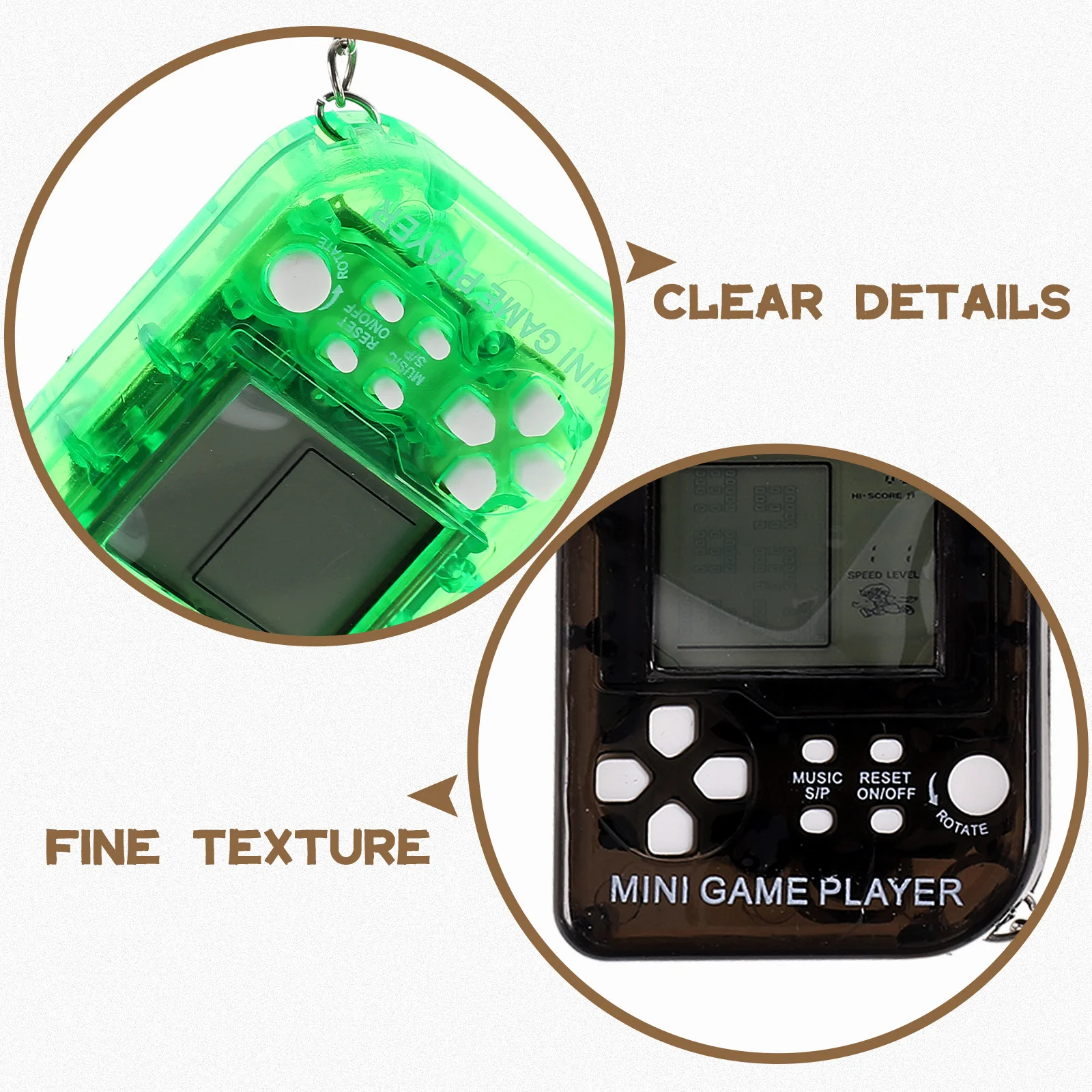 

4Pcs Decorative Key Chain Mini Game Machine Keyrings Video Game Keychains Birthday Party Favors Bag Pendant Key Ring
