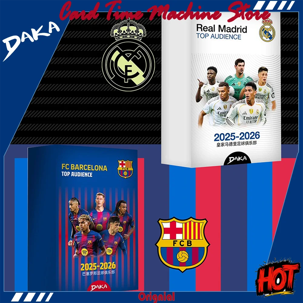 Carta da collezione originale Daka 2025-26 Real Madrid Barcelona Top Audience Series 2 Carta da giocatore Messi Mbappe Yamal Football Star