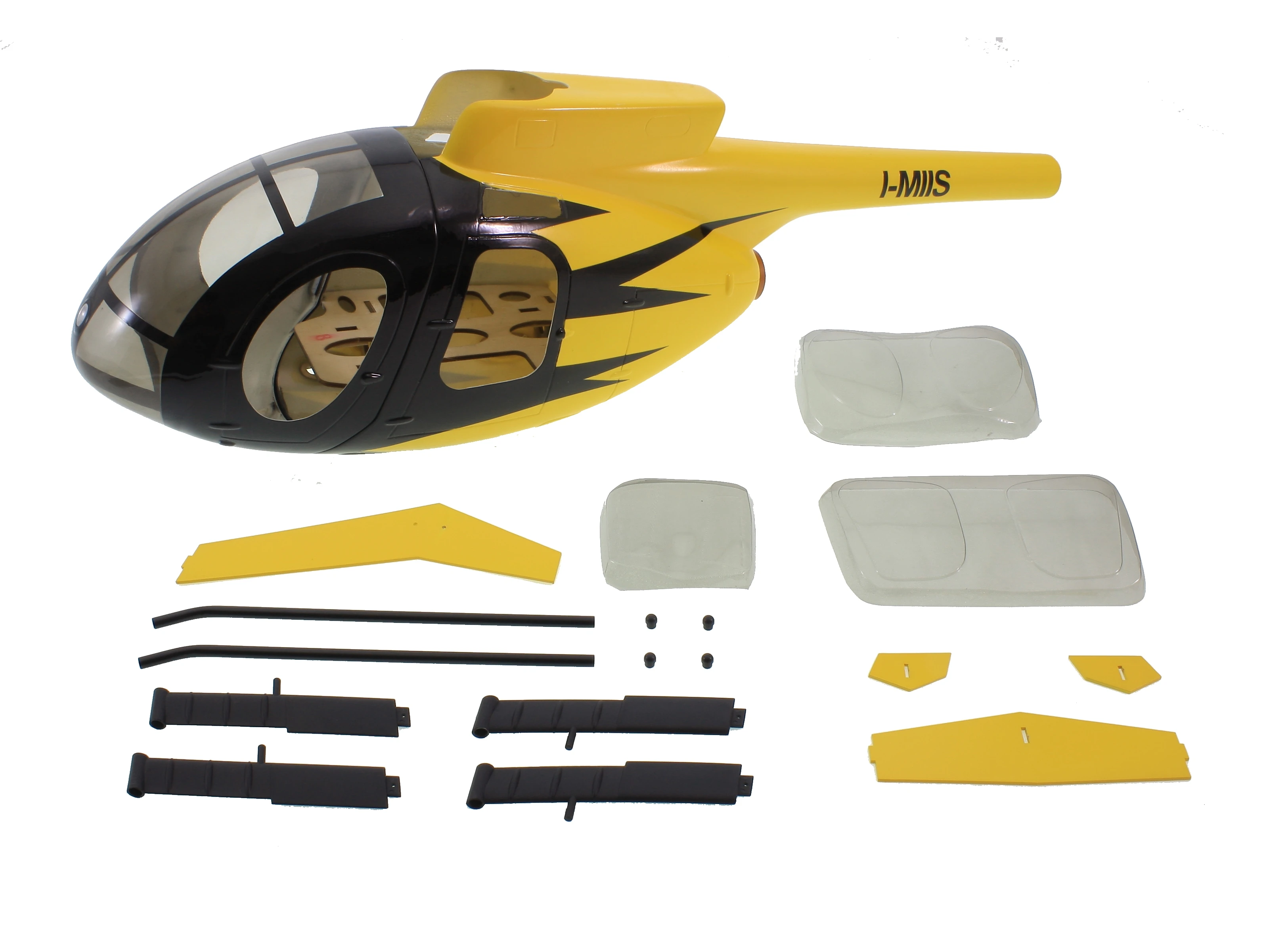 600 Scale Fiberglass Fuselage for Huges MD500E Helicopter