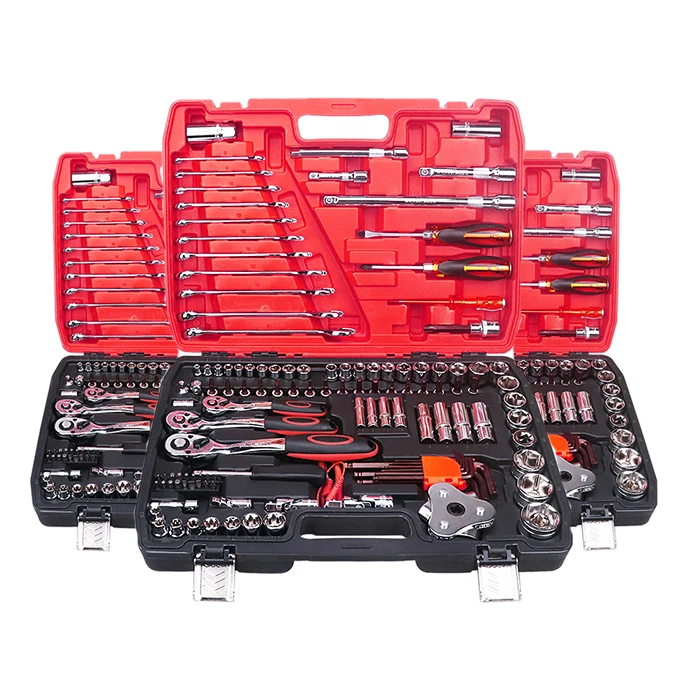 Professional 121 Pcs Car Repair Mechanic Screwdriver Socket Wrench Spanner Power Hand Tool Set Box Kit