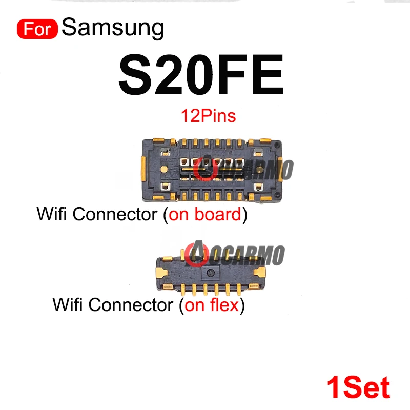 LCD FPC Plug Main Board PCB Camera Mainboard Flex WIFI Signal Antenna Connector 56 60 12 Pins For Samsung Galaxy S20FE S21 Plus