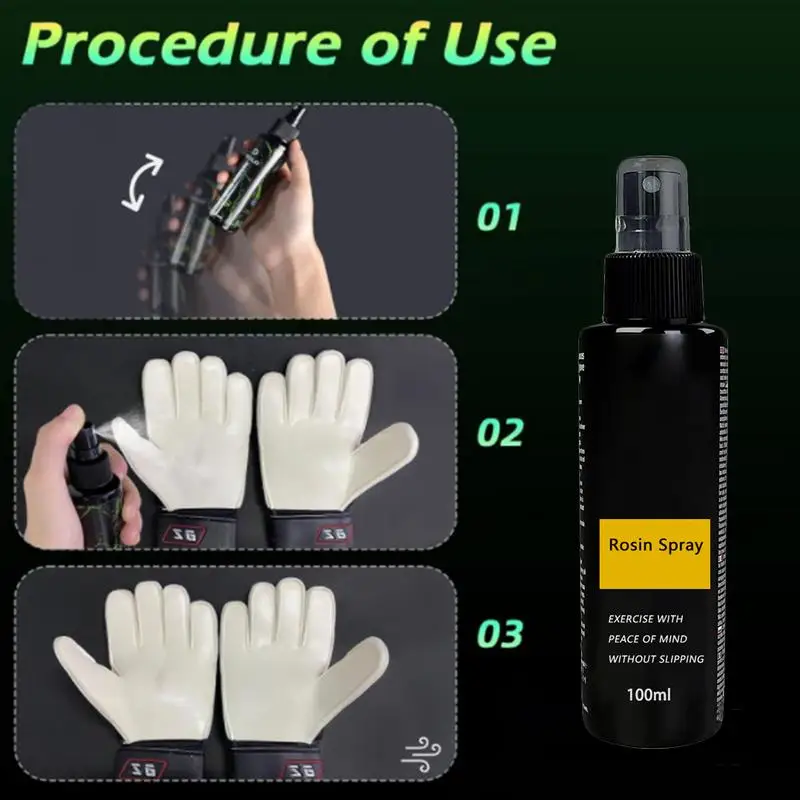 100ml Rosin Spray Basketball Grip Spray Football Gloves Anti-Slip Spray Rugbys Dumbbell Squash Sports Grip Spray Safe Harmless